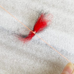 Fly fishing strike indicator wool
