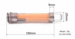 Fly rod Reel seat Alloy with wood insert