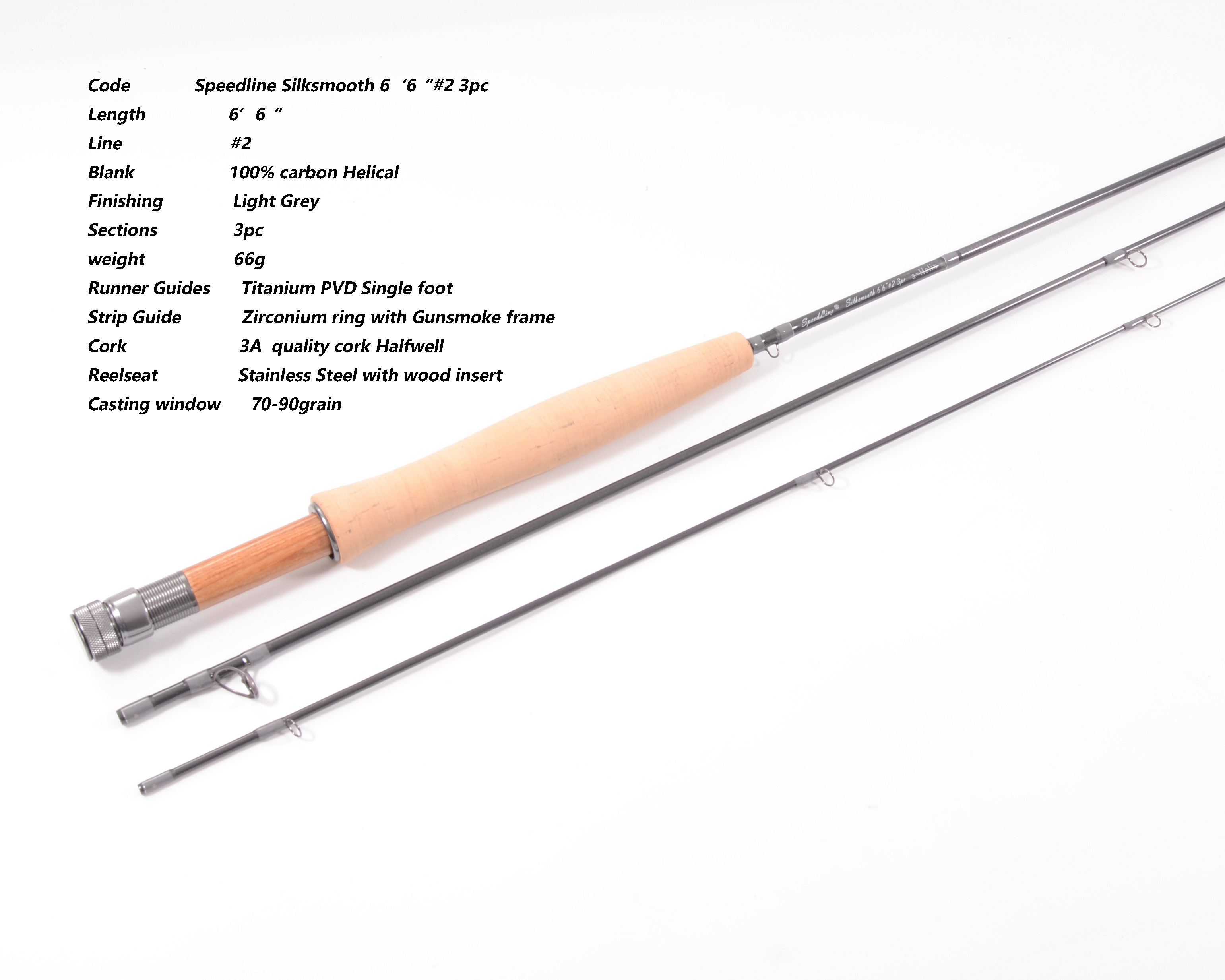 High Quality Fly Fishing Landing Net - Silksmooth 6‘6“#2 3pc – Huai An detail pictures