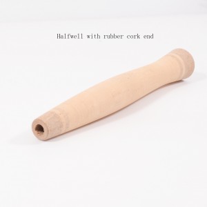 Halfwell with rubber cork end