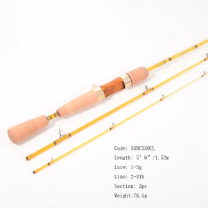 Ultra light Sglass Bait cast rod 5’0″ 3pc