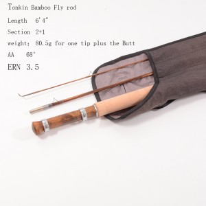 Tonkin Bamboo fly rod 6ft4in 3wt